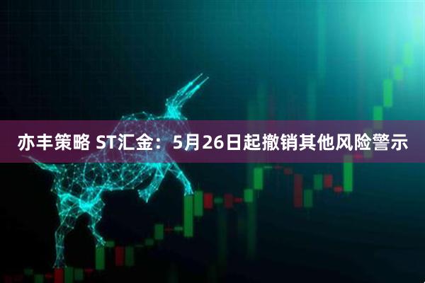 亦丰策略 ST汇金：5月26日起撤销其他风险警示